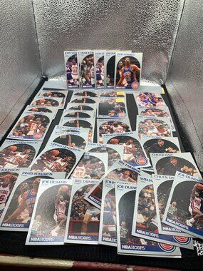 43ct 1990 NBA Hoops Detroit Pistons Basketball Cards SELLING AS IS